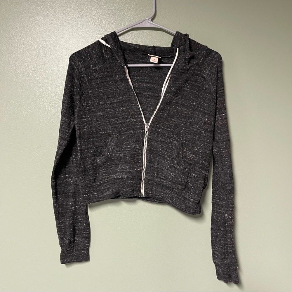 Cropped Zip up Sweater